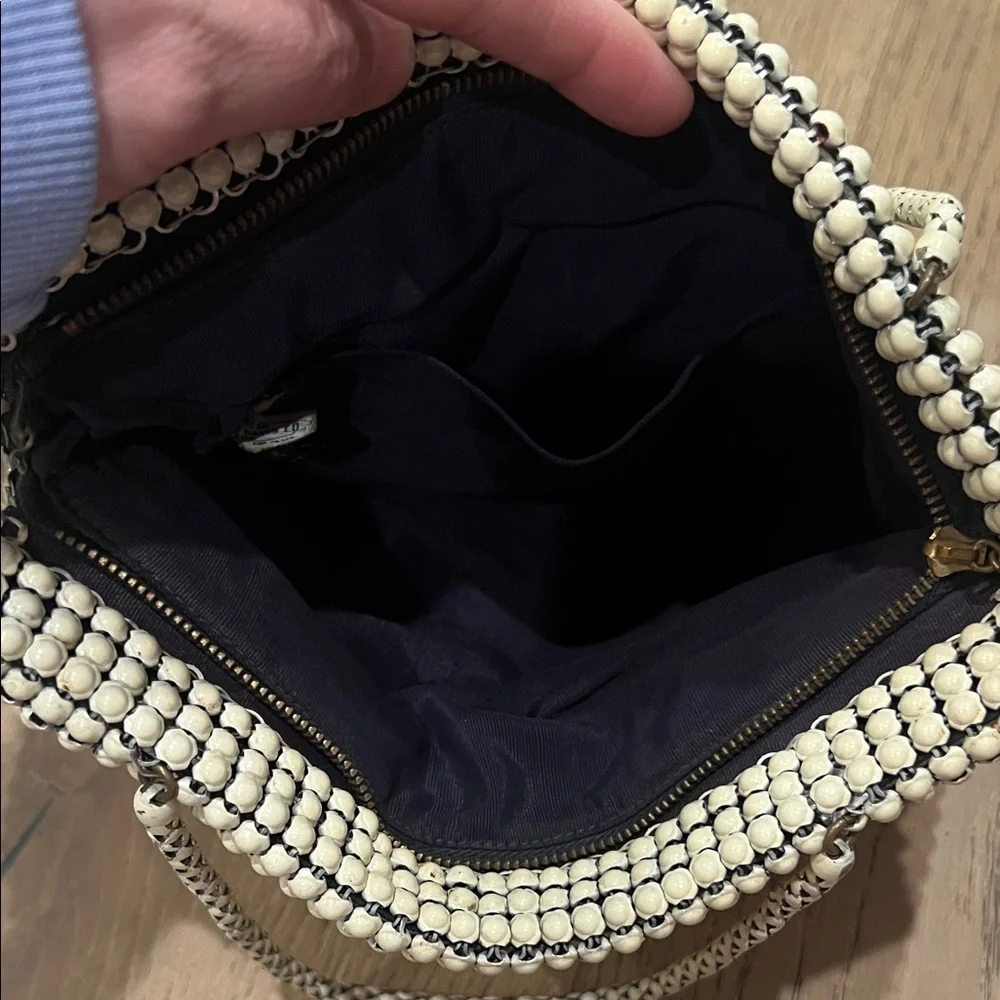 Elegant Vintage Cream Beaded‎ Women's Bag